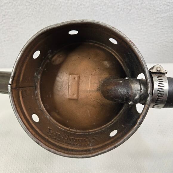 Brookins Oil Can Copper 1 Quart 1/4 Gallon Thumb Operated Vintage - Picture 6 of 14